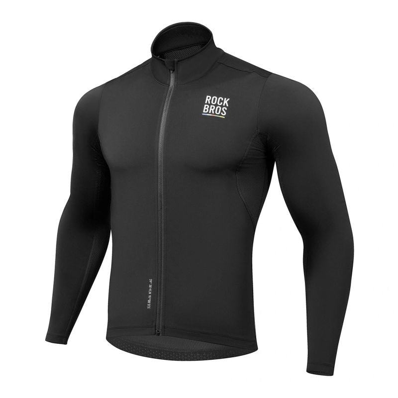 Rockbros ROAD TO SKY windproof insulated cycling jersey S - black s \ czarny pulóver