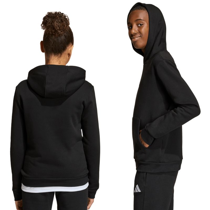 adidas Entrada 26 Hoody black JZ6569 104cm kapucnis pulóver