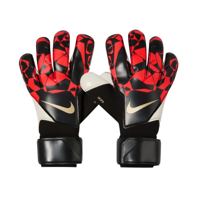 Nike Grip3 Goalkeeper Gloves Black, Red, and White 010 fehér kapuskesztyű 1608526