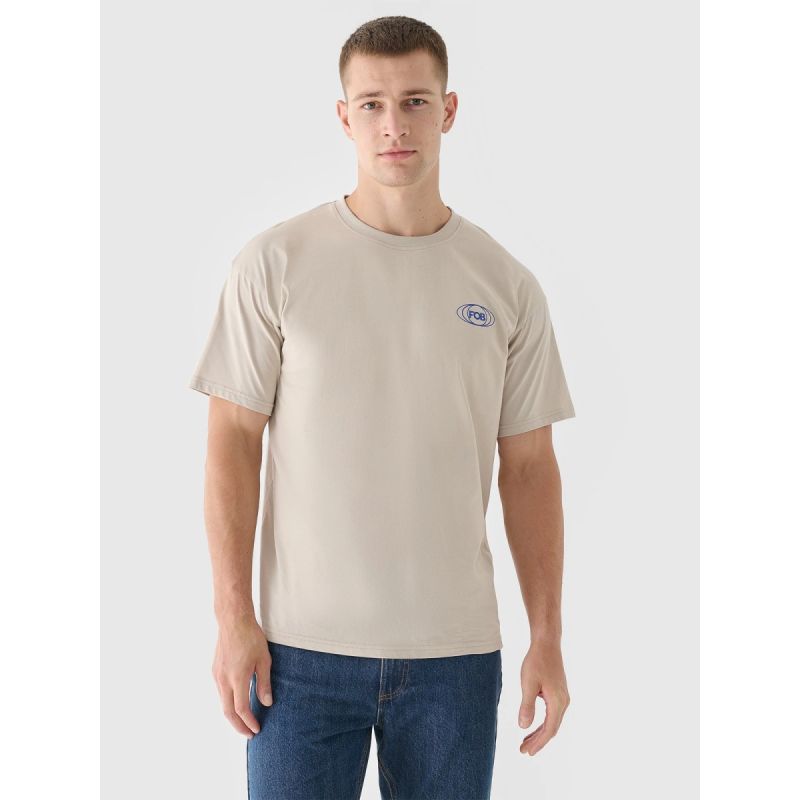Men's oversized printed T-shirt 4F 4FRSS24TTSHM2535-83S póló