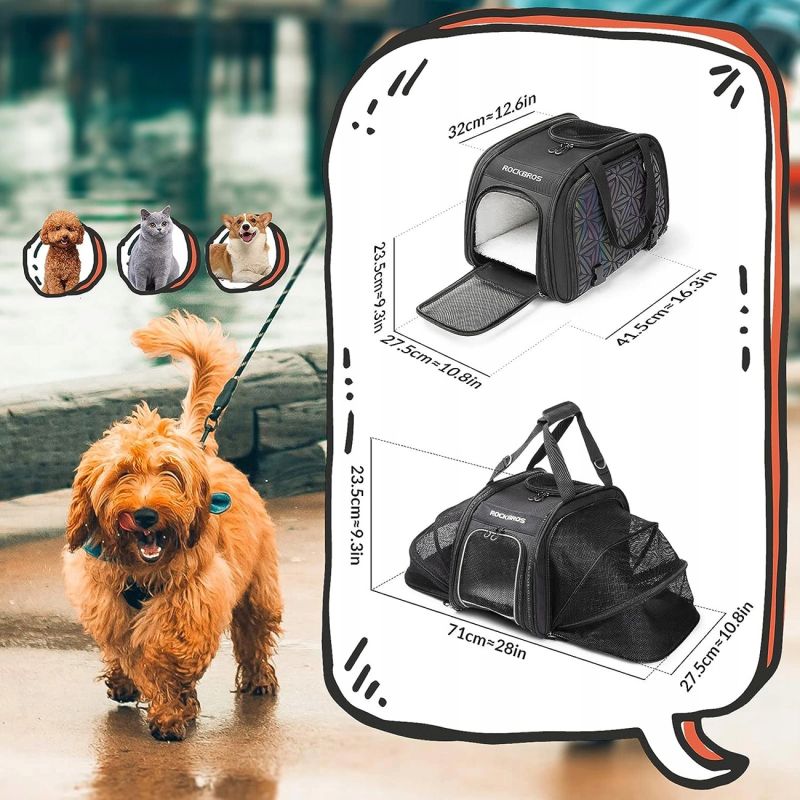 Rockbros 30140028001 transport bicycle for cats and dogs - black fekete táska