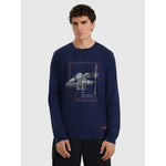 Men's longsleeve regular with print 4F 4FRAW25TLONM606-31S hosszú ujjú póló