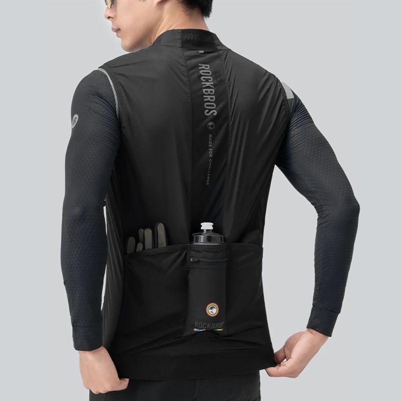 Rockbros ROAD TO SKY men's lightweight breathable cycling vest L - black l \ czarny vests