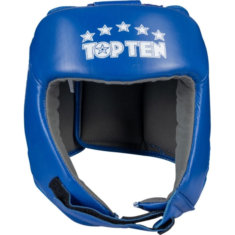 TOP TEN KTT-COMPETITION tournament boxing helmet (WORLD BOXING APPROVED) czerwony+l helmets, martial arts equipment
