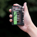 Rockbros Bike Tool Set with Mini Ratchet and Bits - Translucent Green zöld sets