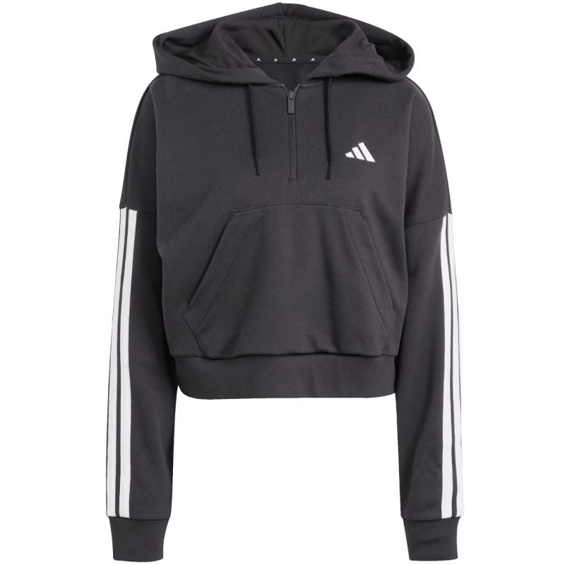 adidas Women's Essentials 3-Stripes French Terry Quarter-Zip Hoodie Black JN1956 Egyéb