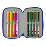 Real Madrid triple filled pencil case 37 pcs niebieski póló