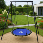 Enero Stork'S Nest Garden Swing 120cm Blue fekete furniture
