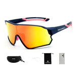 Rockbros Polarized Cycling Glasses - Blue and Pink rózsaszín glasses, training equipment