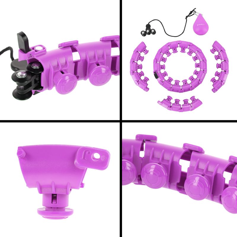 HMS Hula Hop Set Hhw12 Violet With Nuts And Weight + Belt Br163 Black Plus Size fekete póló 17-44-620