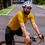 Rockbros 15120014024 ROAD TO SKY men's cycling jersey short sleeve M - yellow m \ żółty póló