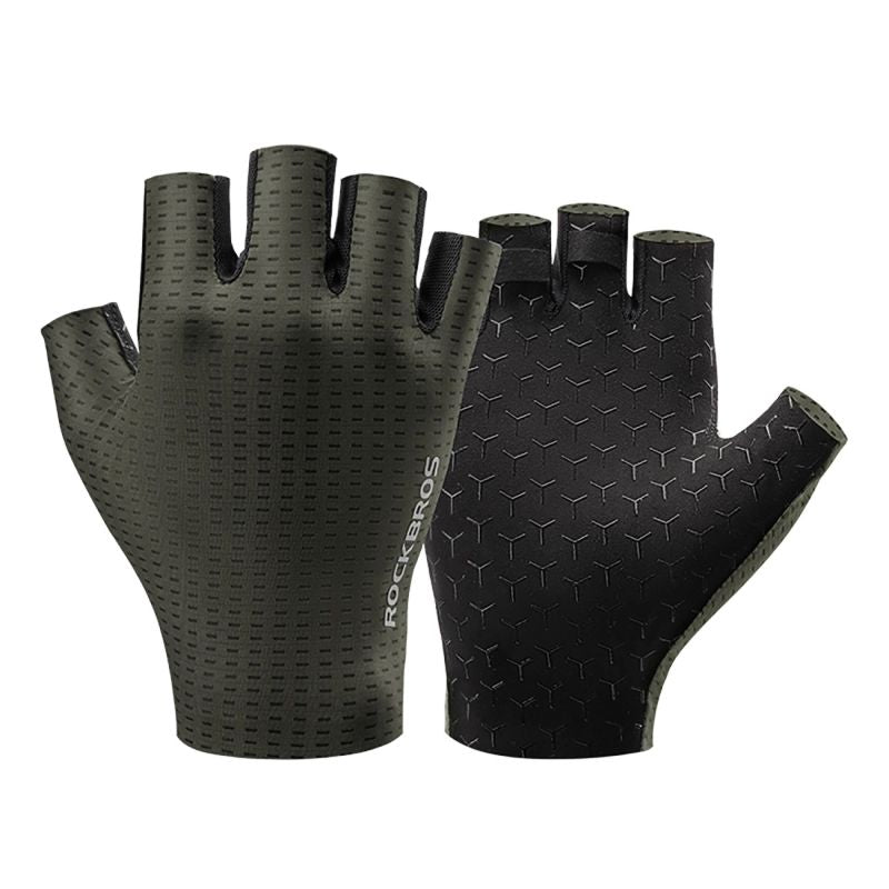 Rockbros Breathable Short Finger Cycling Gloves, Size: S - Green zielony \ s kesztyű