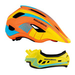 Rockbros TT- children's bicycle helmet with detachable chinbar, size S - yellow-orange żółty || pomarańczowy \ s helmets, martial arts equipment