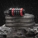 Rockbros bicycle lock with combination 1.8 m - black