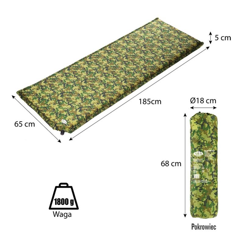 Nils Camp NC4050 self-inflating mat camo - 5 cm 15-05-050 zöld nadrág