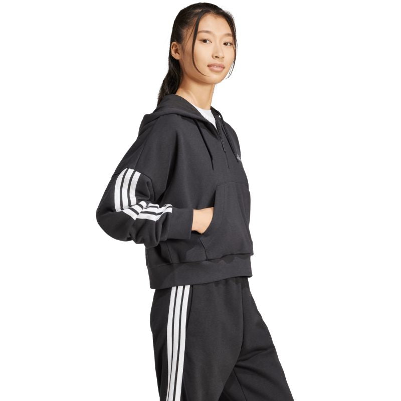 adidas Women's Essentials 3-Stripes French Terry Quarter-Zip Hoodie Black JN1956 Egyéb