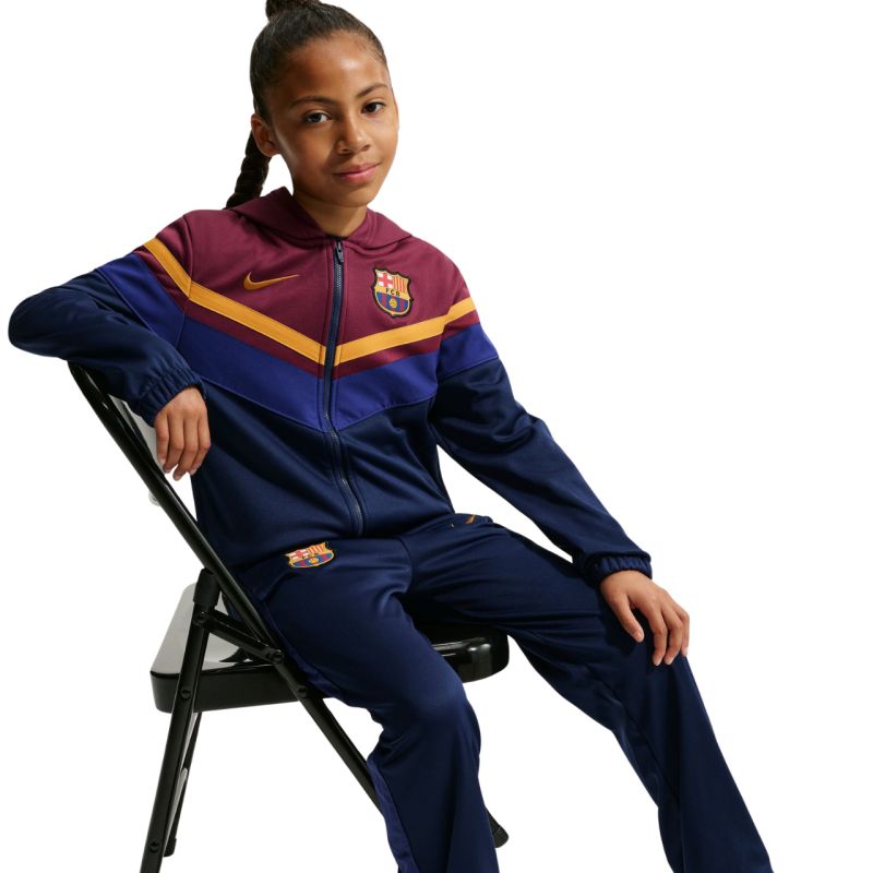 Nike FC Barcelona Home tracksuit for kids navy blue and bordó szett IO3566682