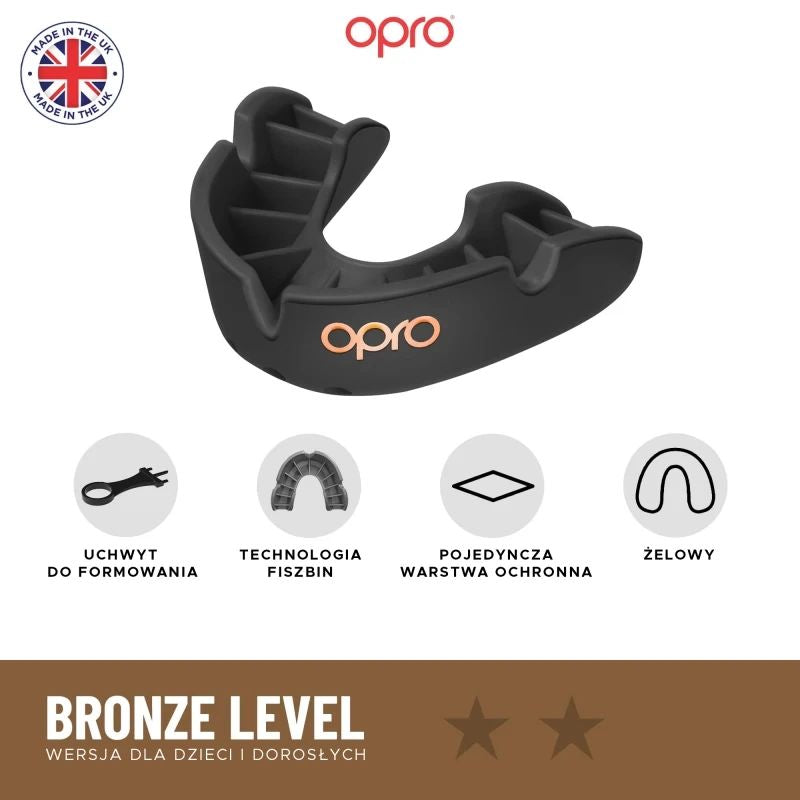 Inny Opro UFC Bronze GEN2 Mouthguard 1234_stm Black Védőfelszerelés