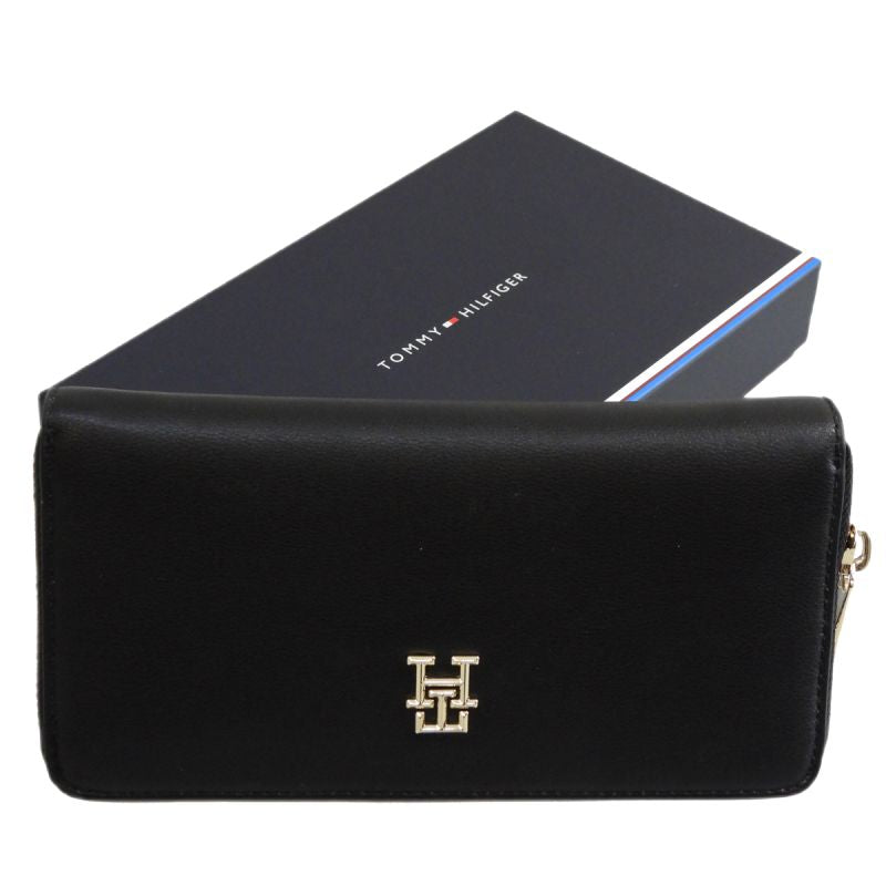 Tommy Hilfiger Poppy Plus Large Women's Wallet, Black, One Size - AW0AW15586-BDS uniwersalny pénztárca