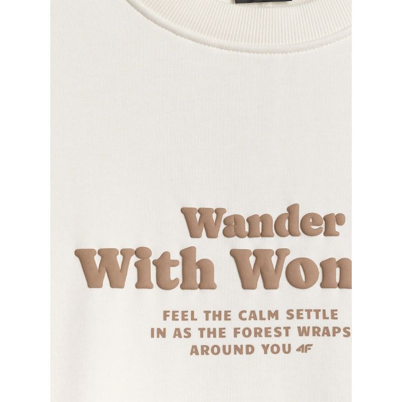 Women's oversize sweatshirt without hood 4F