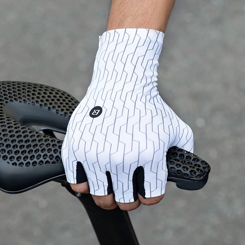 Rockbros Road Cycling Gloves Size: - White/Black fekete kesztyű