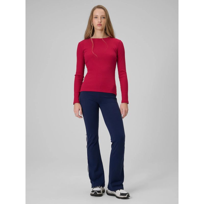 4F Women's long sleeve slim ribbed knit ruházat