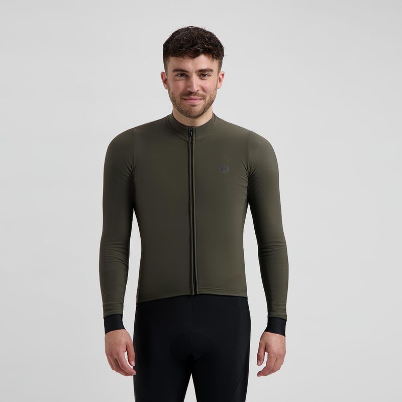 Rogelli SIGNATURE long sleeve t-shirt green 2XL zöld póló