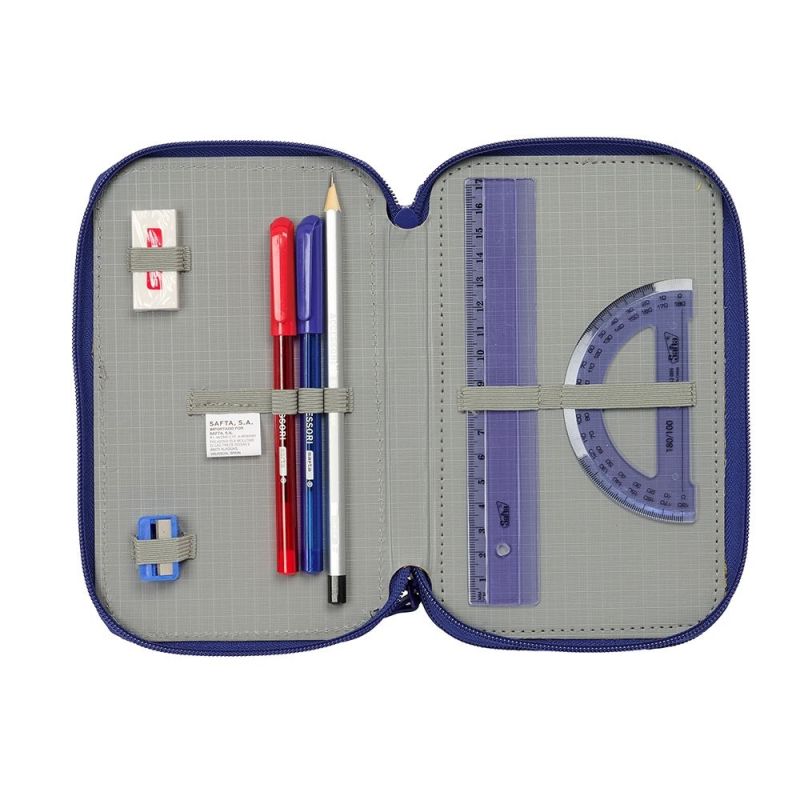 Inny Pencil case with equipment FC Barcelona triple filled pencil case 36 PCS 412529857 Rajongói termék