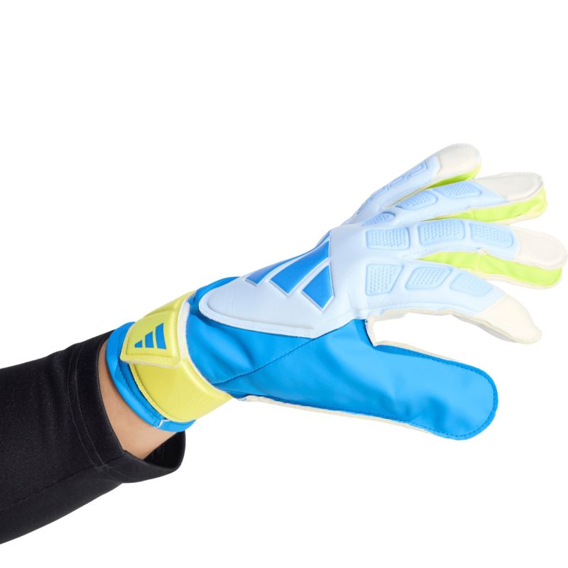 adidas Predator Training Goalkeeper Gloves White, Yellow, and Blue KA7786 kék kapuskesztyű
