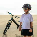 Wozinsky MTB Children's Bike Helmet with Removable Visor S - Black 52-56 cm \ czarny védőfelszerelés HT-45R-199828