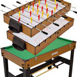 Enero 3-in-1 WOODEN TABLE FOR FOOTBALL, BILLIARDS, AIR HOOKUP fekete table games, tables
