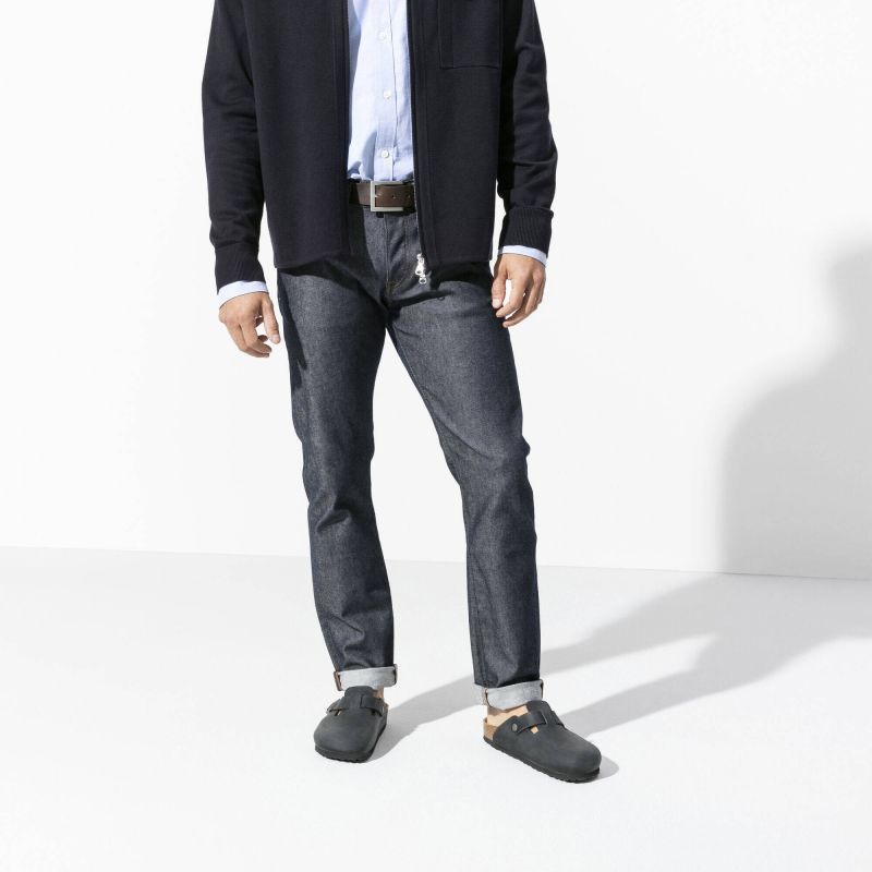 Birkenstock Boston Black women's/men's clogs, oiled leather, narrow slippers (0059463) Kiegészítő