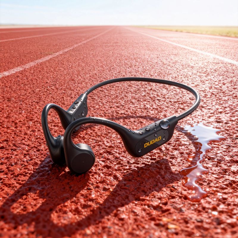 head Dudao U22 Bluetooth 5.2 Bone Conduction Headphones with Headband - Black fekete headsets