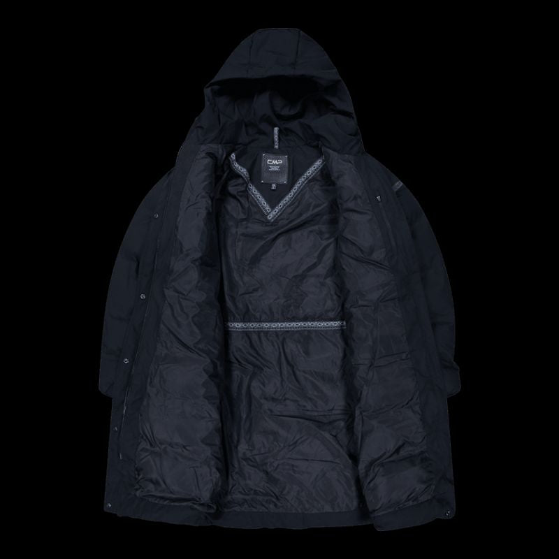 CMP women's winter coat with hood, waterproof, insulated, ( ) fekete dzseki