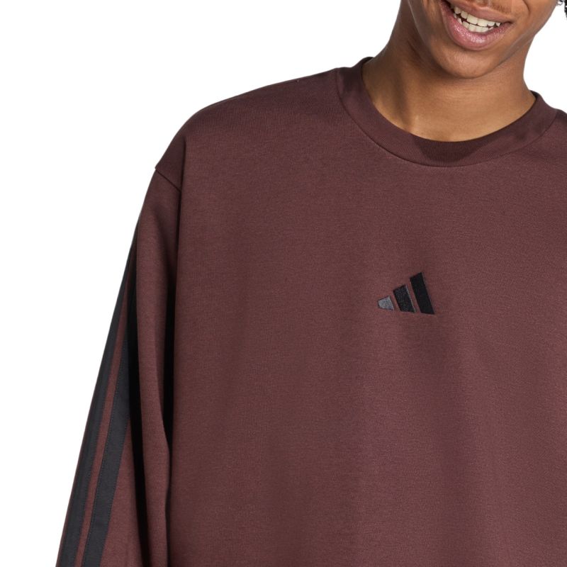 adidas Men's Essentials 3-Stripes Fleece Sweatshirt Brown JX0742 Kiegészítő