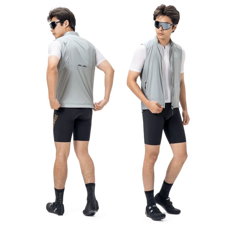 Rockbros Spring/Autumn Windproof Vest Size XL - White/Gray biały || szary \ xl vests