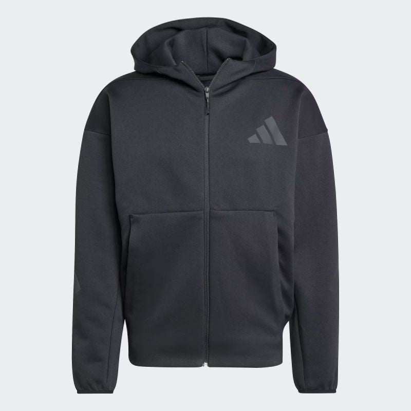 New Adidas ZNE Full-Zip Hooded Men's Black Hoodie - JE7538 fekete kapucnis pulóver
