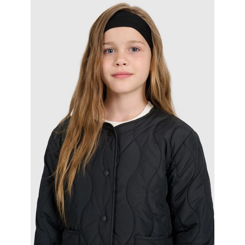 Girls' down jacket with synthetic filling 4F 4FJRAW25TDJAF0767-20S