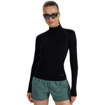 4f Women's longsleeve t-shirt F419 deep black 4FWAW25TFLOF419 20S Ruházat