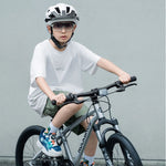 Rockbros LK-67 Youth Bike Helmet with Detachable Visor 54–58 cm - White biały helmets, lights