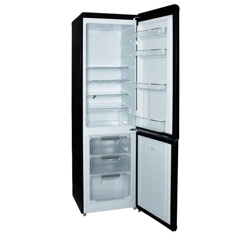 Vans Ravanson 250l Retro Refrigerator | LED lighting | Vintage style | 545 x 585 x 182 mm | fekete home appliances