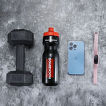 Rockbros 750 ml Bike Bottle - Transparent Black with Red Mouthpiece przezroczysty || czerwony water bottles, training equipment