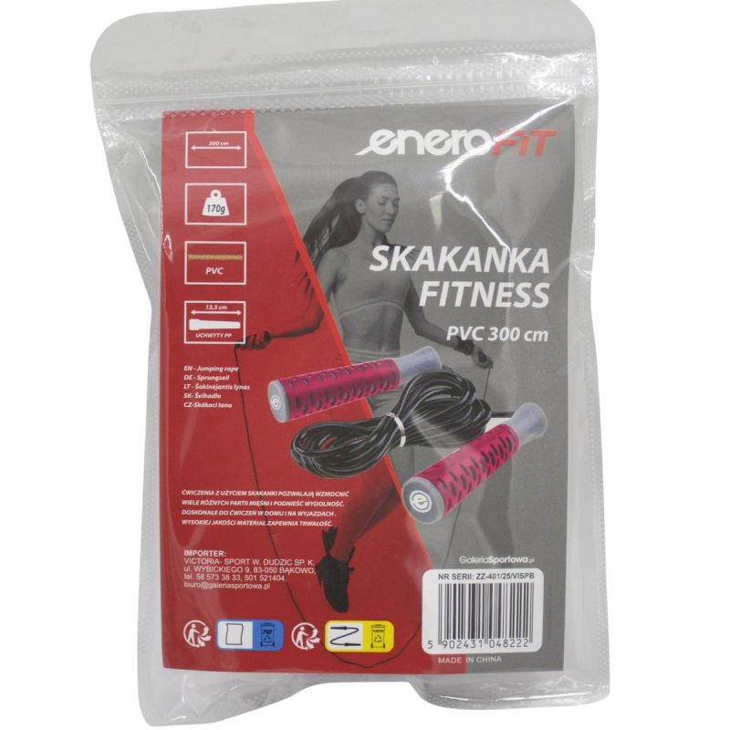Enero Fitness Skipping Rope Pvc 300cm Pink Fit rózsaszín ropes, training equipment