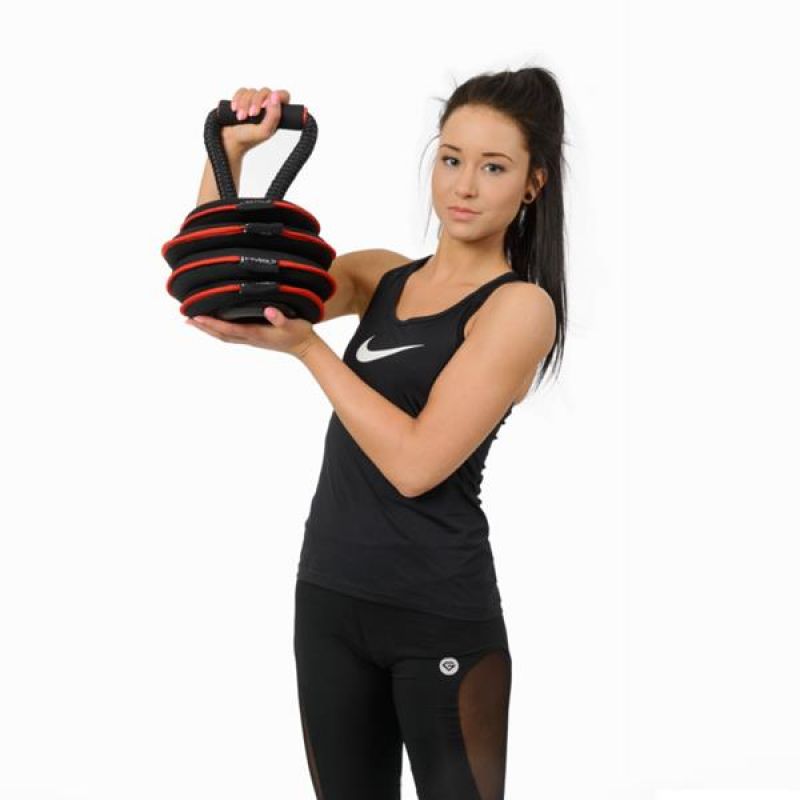 HMS Adjustable Soft Kettlebell 20 lbs KRM20 fekete súlyzó 17-64-810