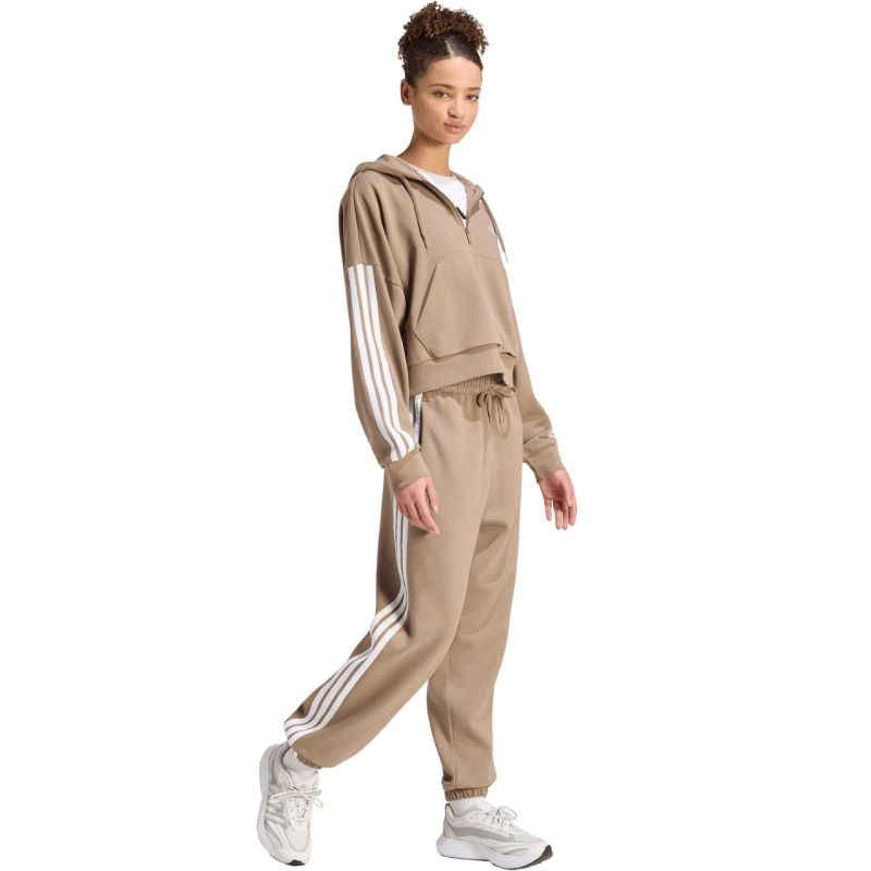 Adidas Essentials 3-Stripes French Terry Quarter-Zip Women’s Sweatshirt Beige 2xs pulóver KF8315