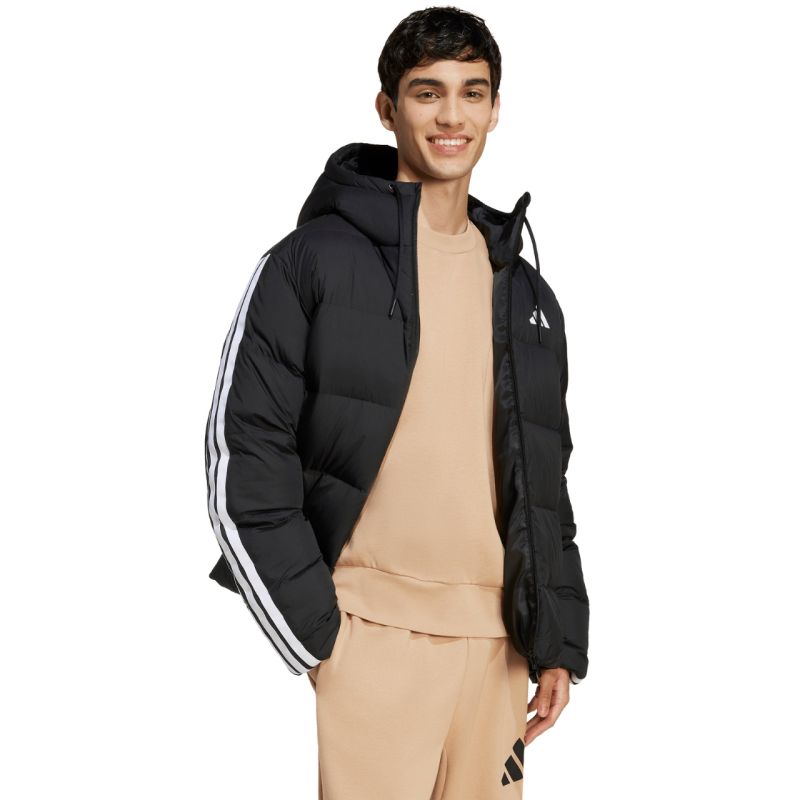 adidas Essentials Climawarm 3 Stripes Puffer Down Hooded M JM4165 Kabát
