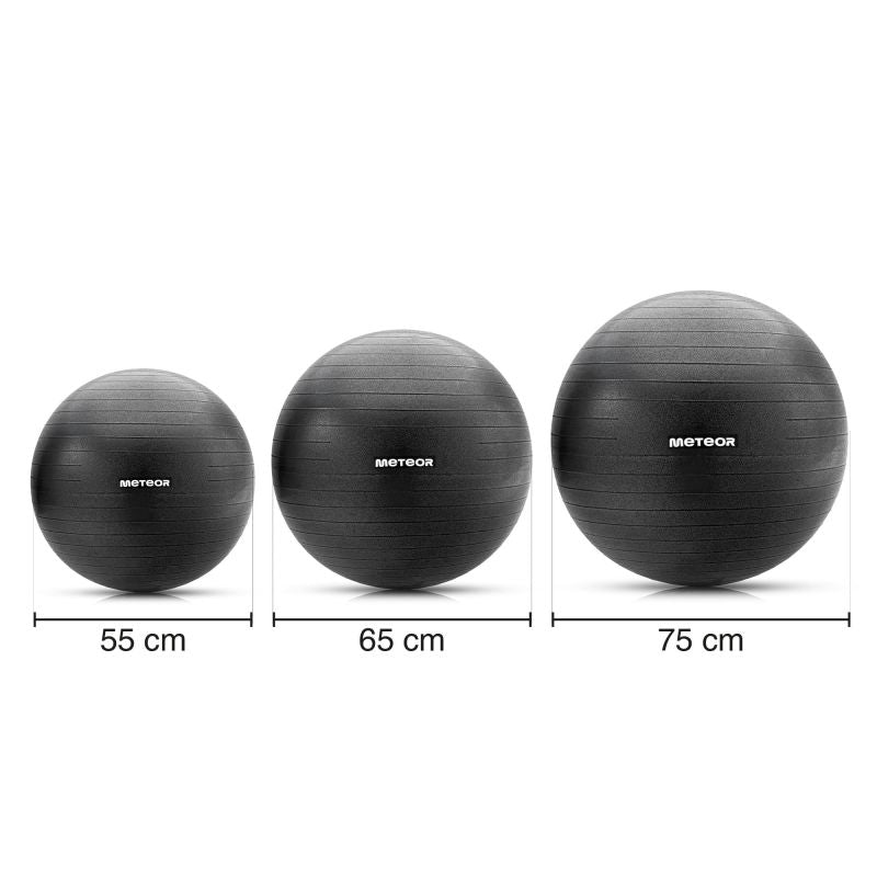 Meteor Fitness 55 cm Black uniw futball labda 17877