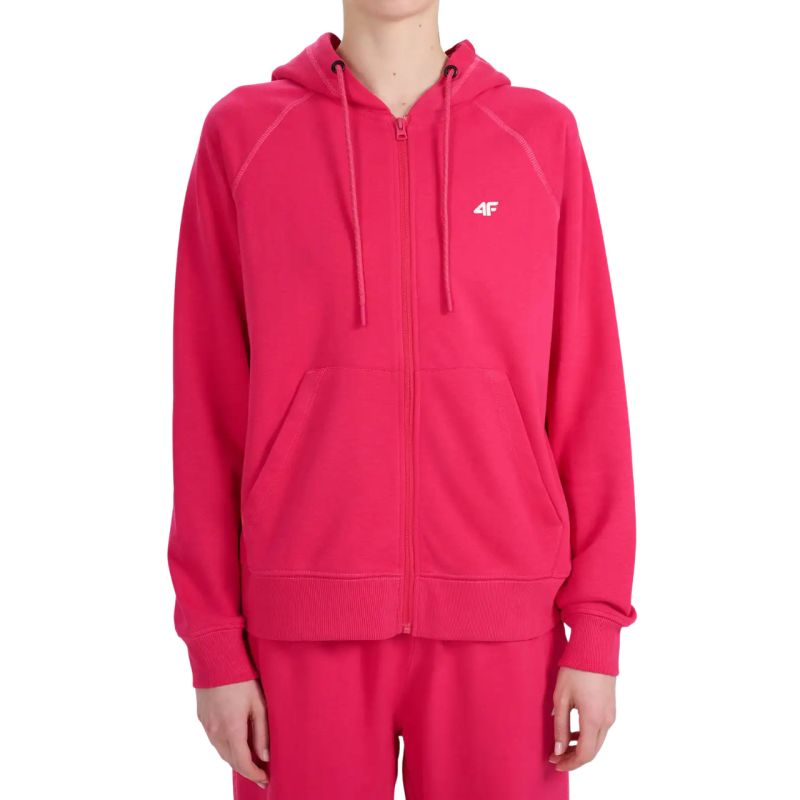 4F Women's sweatshirt F2205 pink 54S rózsaszín kapucnis pulóver 4FWSS26TSWSF220554S