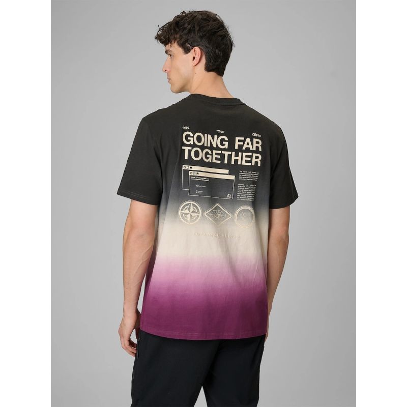 4F Men's relaxed T-shirt with print póló