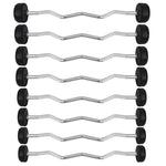 HMS Rubberized GSL-40 40 KG Fixed Barbell/Curl Bar súlyzó 17-58-021